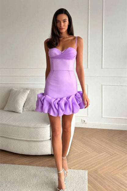 Draped Ruffle Mini Bustier Dress - Seldom Seen Styles