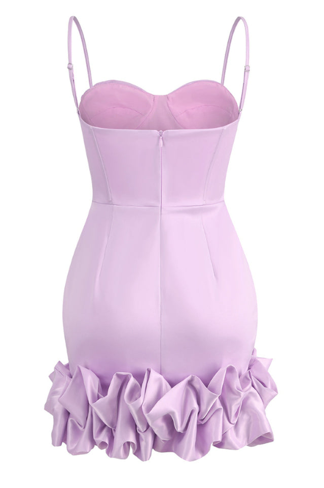 Draped Ruffle Mini Bustier Dress - Seldom Seen Styles
