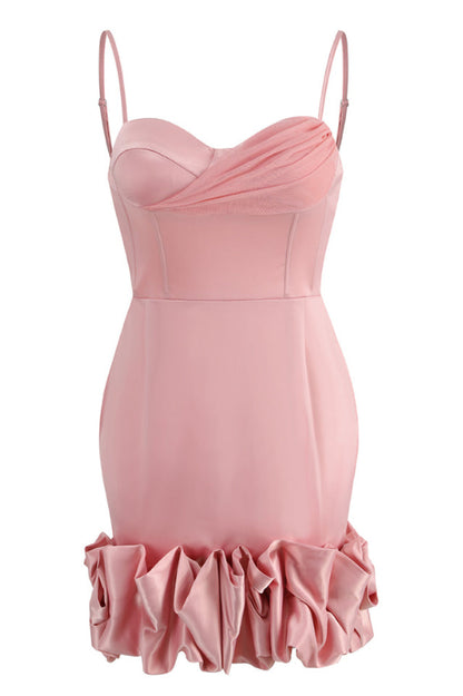 Draped Ruffle Mini Bustier Dress - Seldom Seen Styles