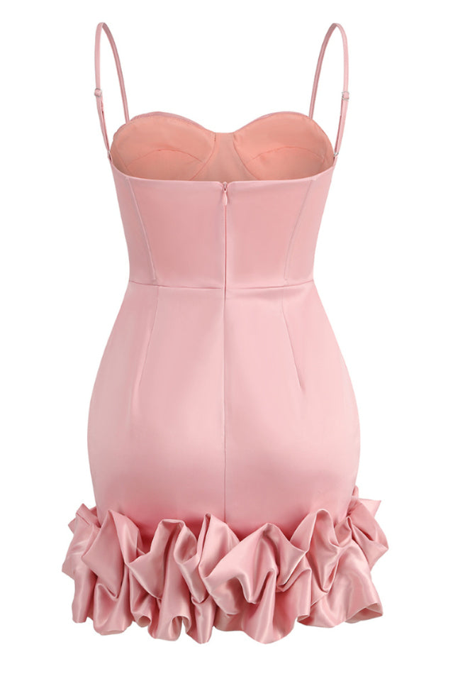 Draped Ruffle Mini Bustier Dress - Seldom Seen Styles