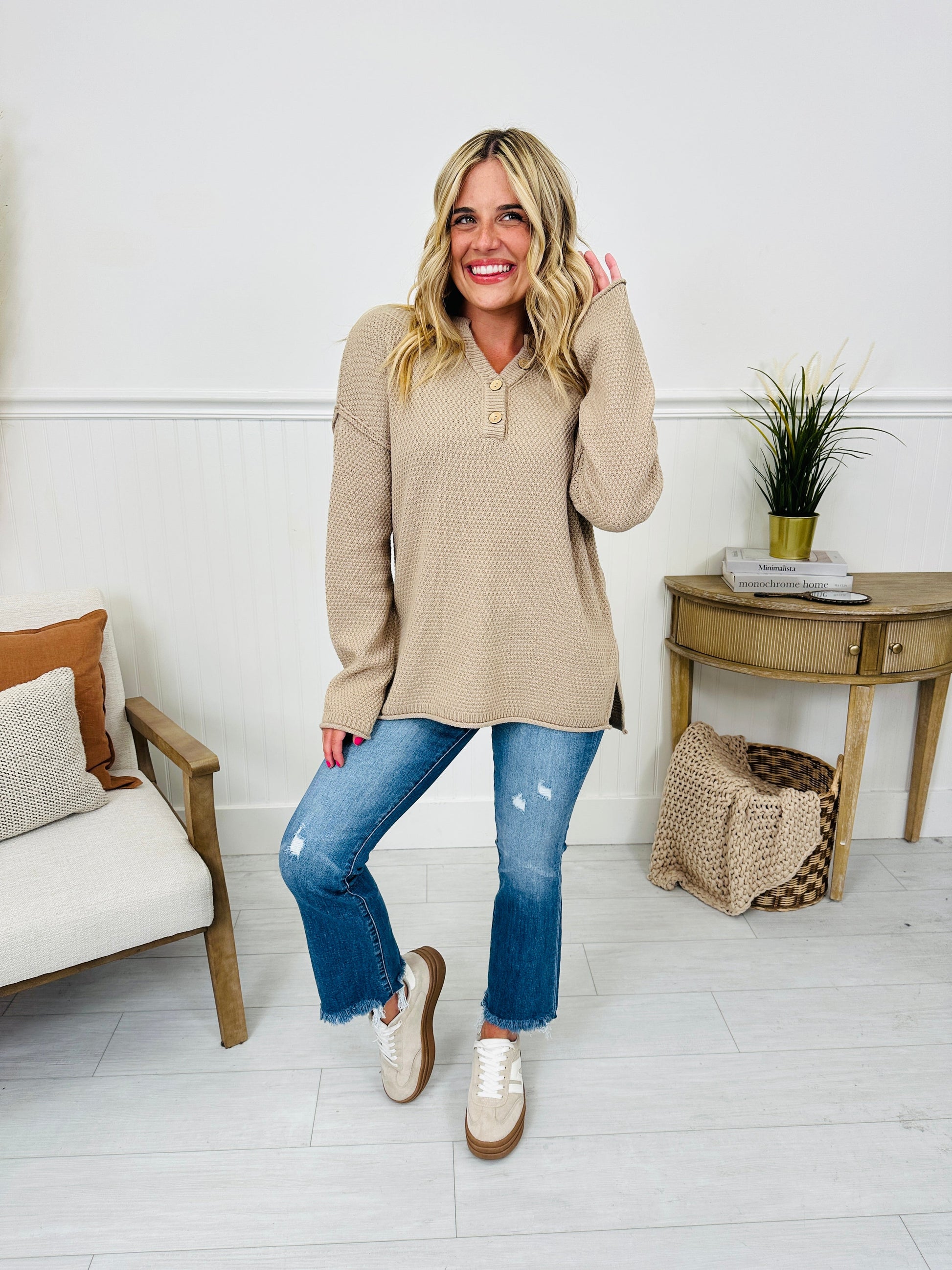 Reset Button Sweater- Multiple Colors! - Seldom Seen Styles