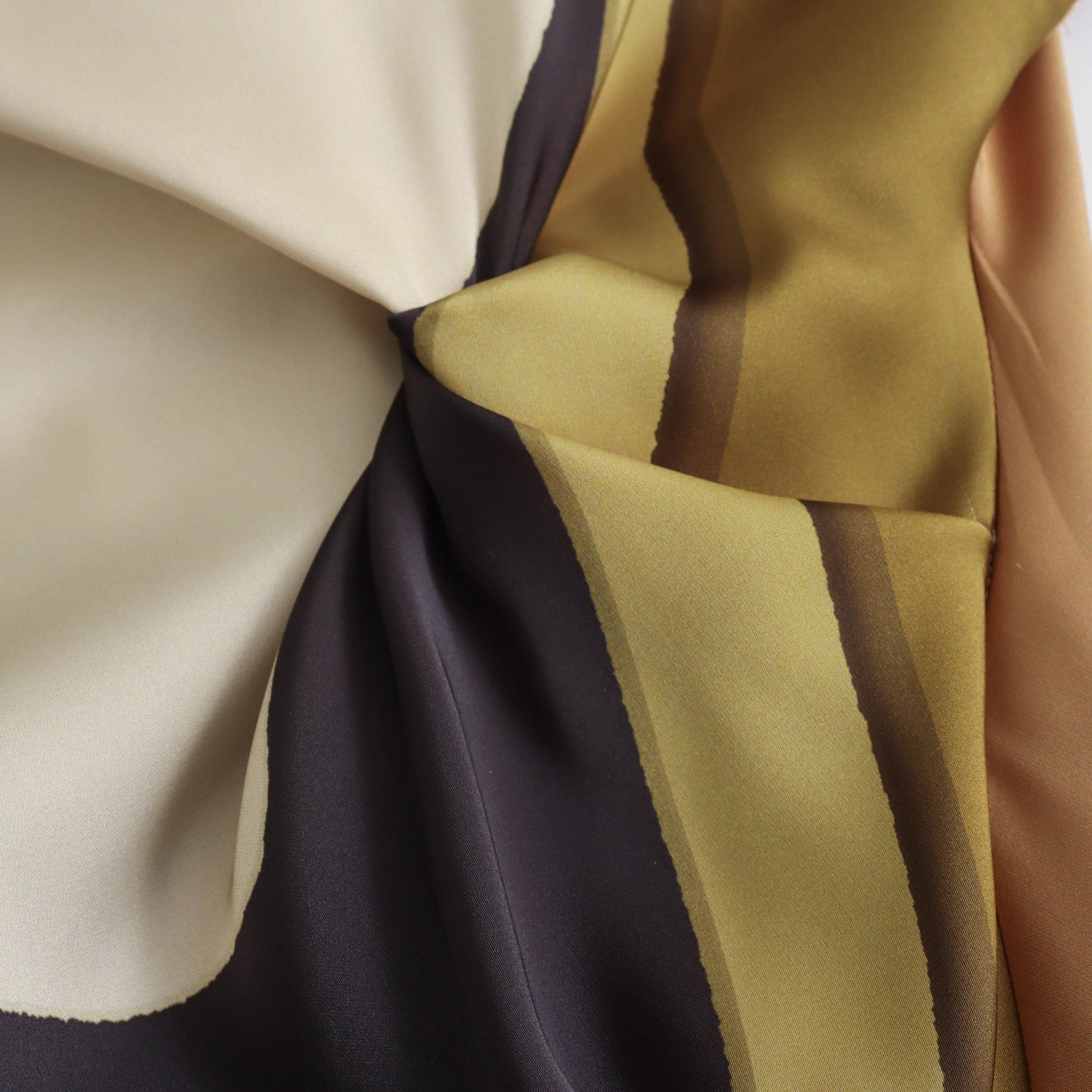 Ekala Twist Printed Maxi Dress Casual Pleated Satin Texture Long Dress - Seldom Seen Styles