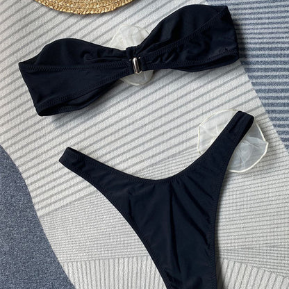 Elaine Rose Accent Strapless Bikini Set - Seldom Seen Styles