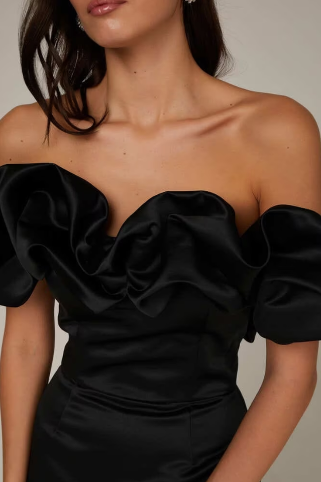 Elastic Mystic Satin Dress - Seldom Seen Styles