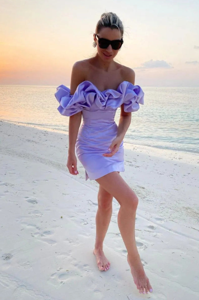 Elastic Mystic Satin Dress - Seldom Seen Styles