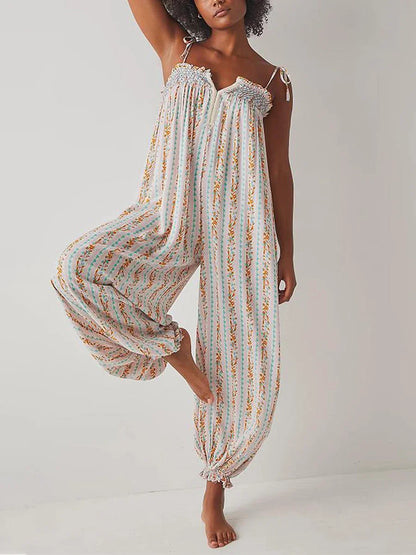 Esme Boho Jumpsuit Loose Stripes - Seldom Seen Styles