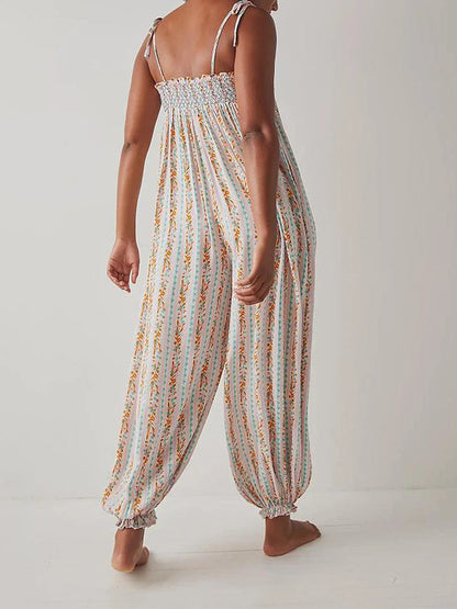 Esme Boho Jumpsuit Loose Stripes - Seldom Seen Styles
