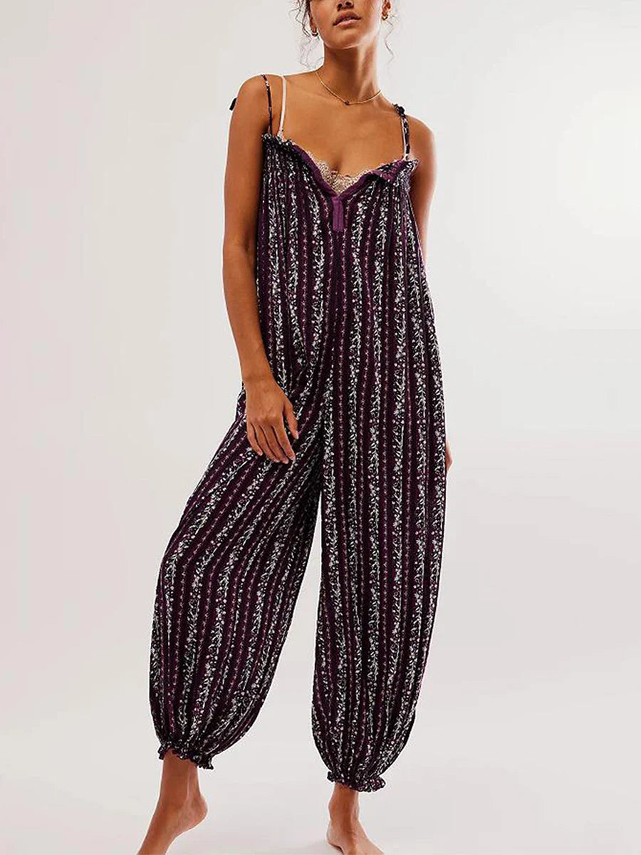 Esme Boho Jumpsuit Loose Stripes - Seldom Seen Styles