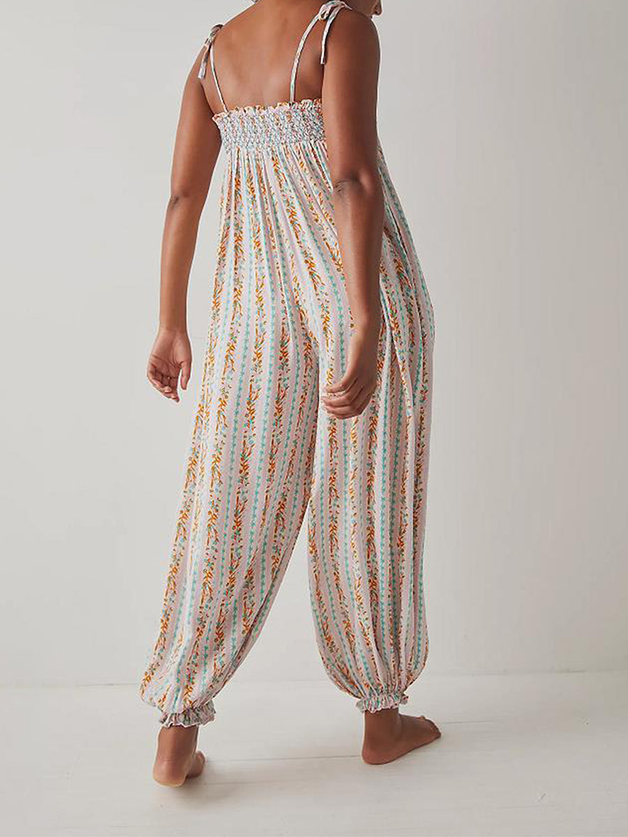 Esme Boho Jumpsuit Loose Stripes - Seldom Seen Styles
