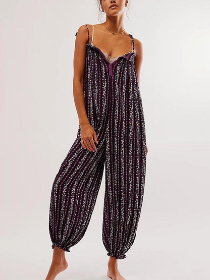 Esme Boho Jumpsuit Loose Stripes - Seldom Seen Styles
