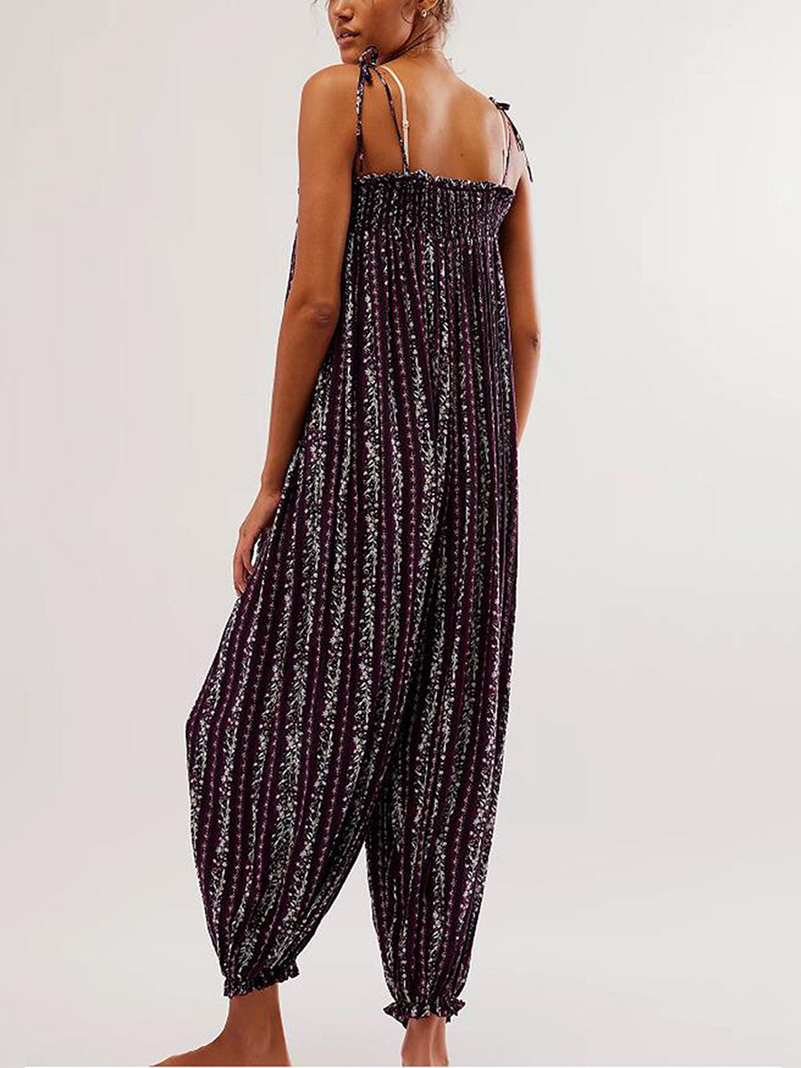 Esme Boho Jumpsuit Loose Stripes - Seldom Seen Styles