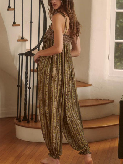 Esme Boho Jumpsuit Loose Stripes - Seldom Seen Styles