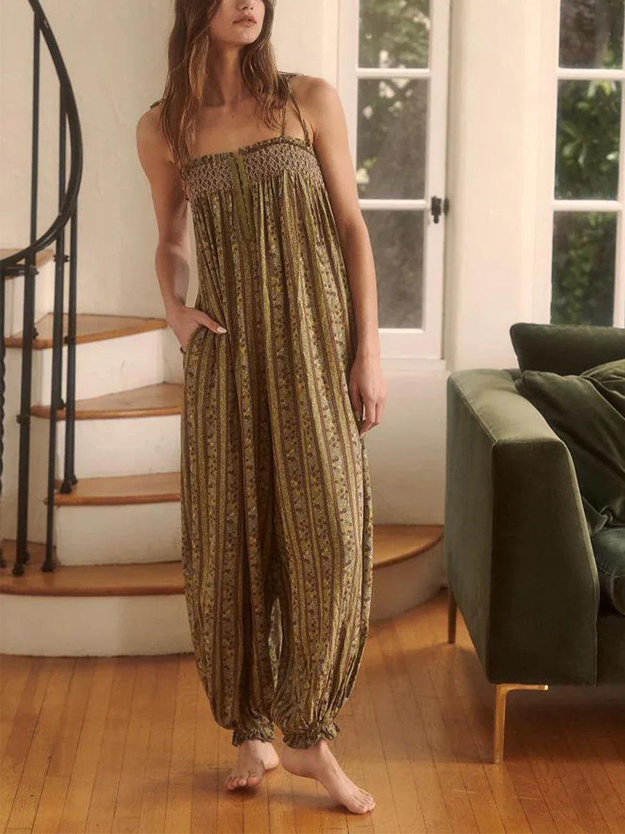 Esme Boho Jumpsuit Loose Stripes - Seldom Seen Styles