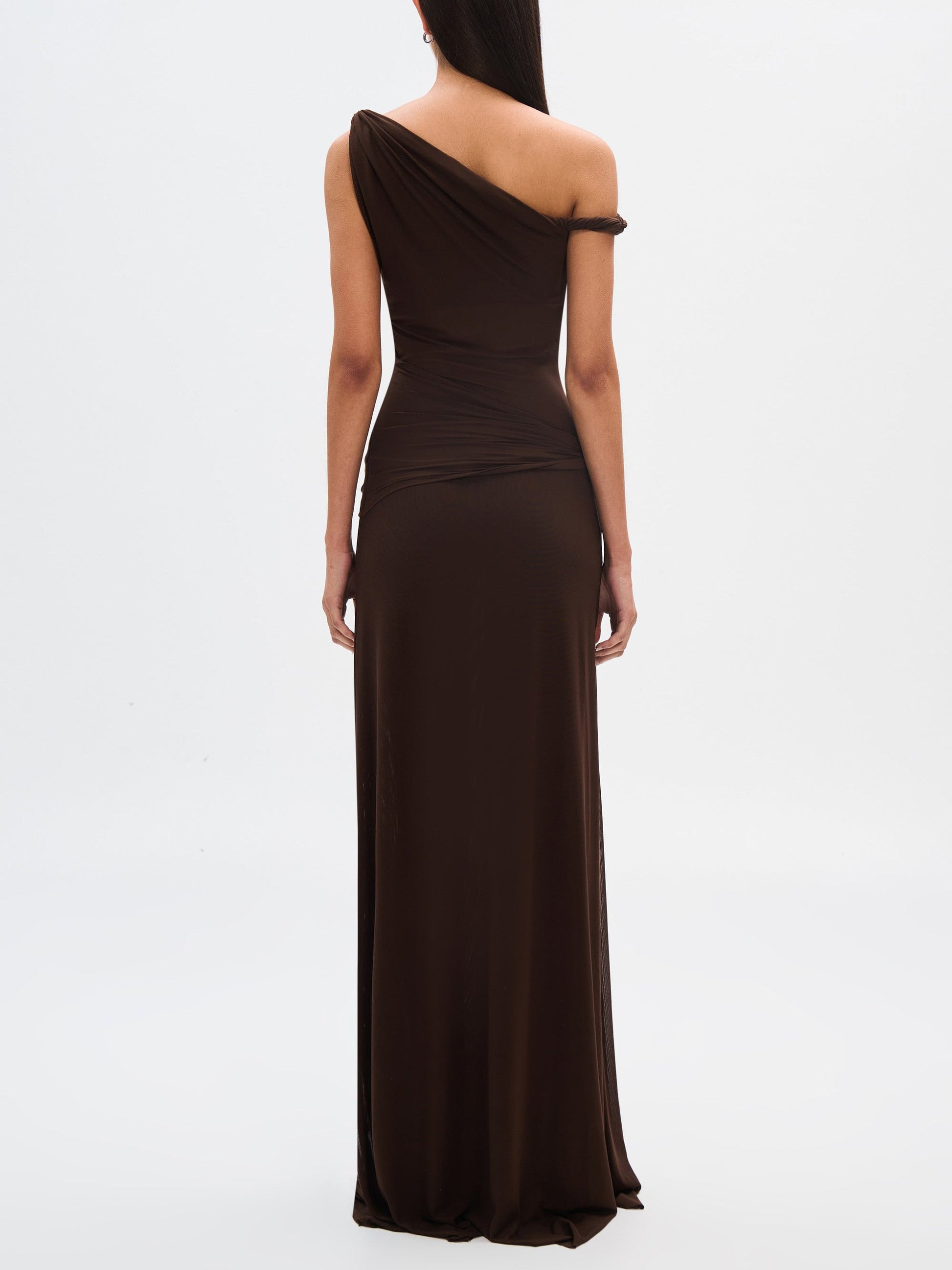 Espresso Sisal Mesh Maxi Dress - Seldom Seen Styles