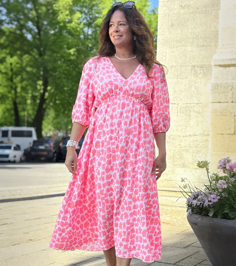 Mira – Jurk met Mooie Print - Seldom Seen Styles