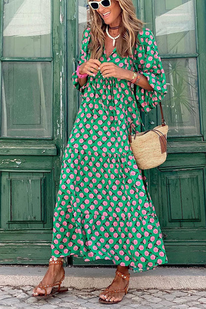 Fabulous Time Puff Sleeve Tiered Midi Dress - Seldom Seen Styles