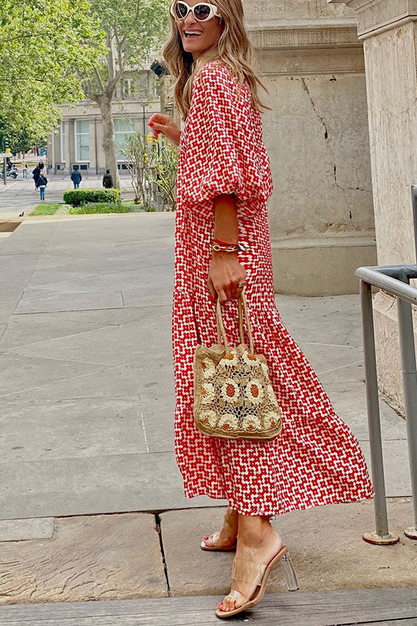 Fabulous Time Puff Sleeve Tiered Midi Dress - Seldom Seen Styles