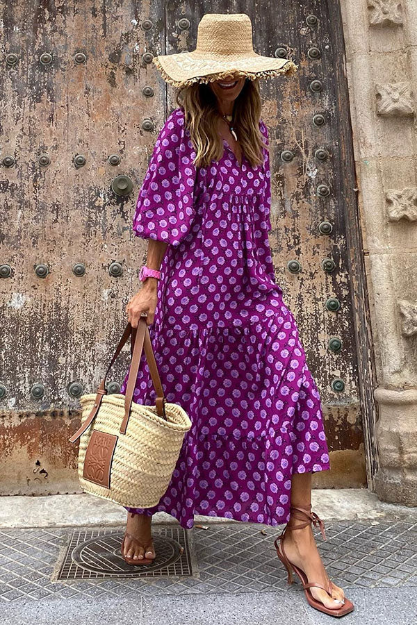 Fabulous Time Puff Sleeve Tiered Midi Dress - Seldom Seen Styles