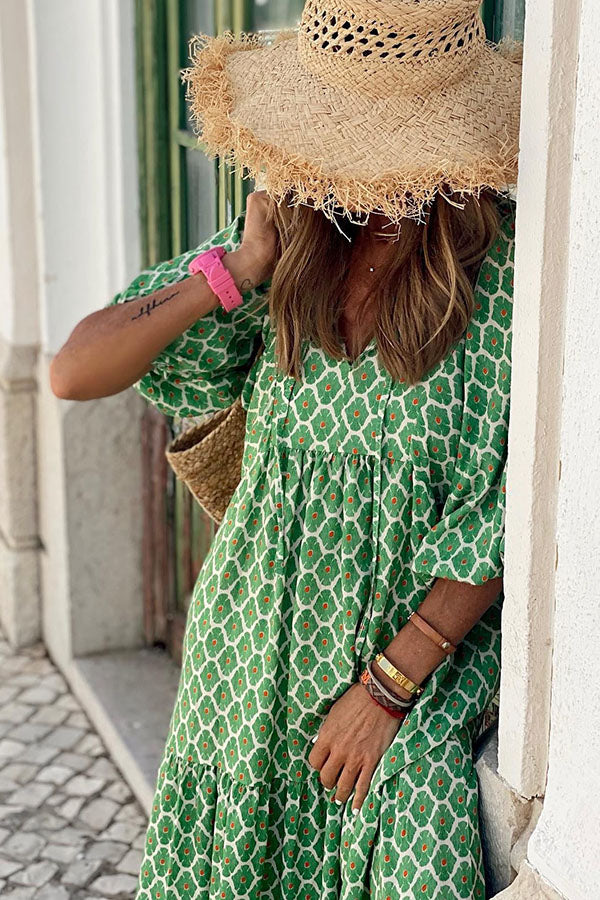 Fabulous Time Puff Sleeve Tiered Midi Dress - Seldom Seen Styles