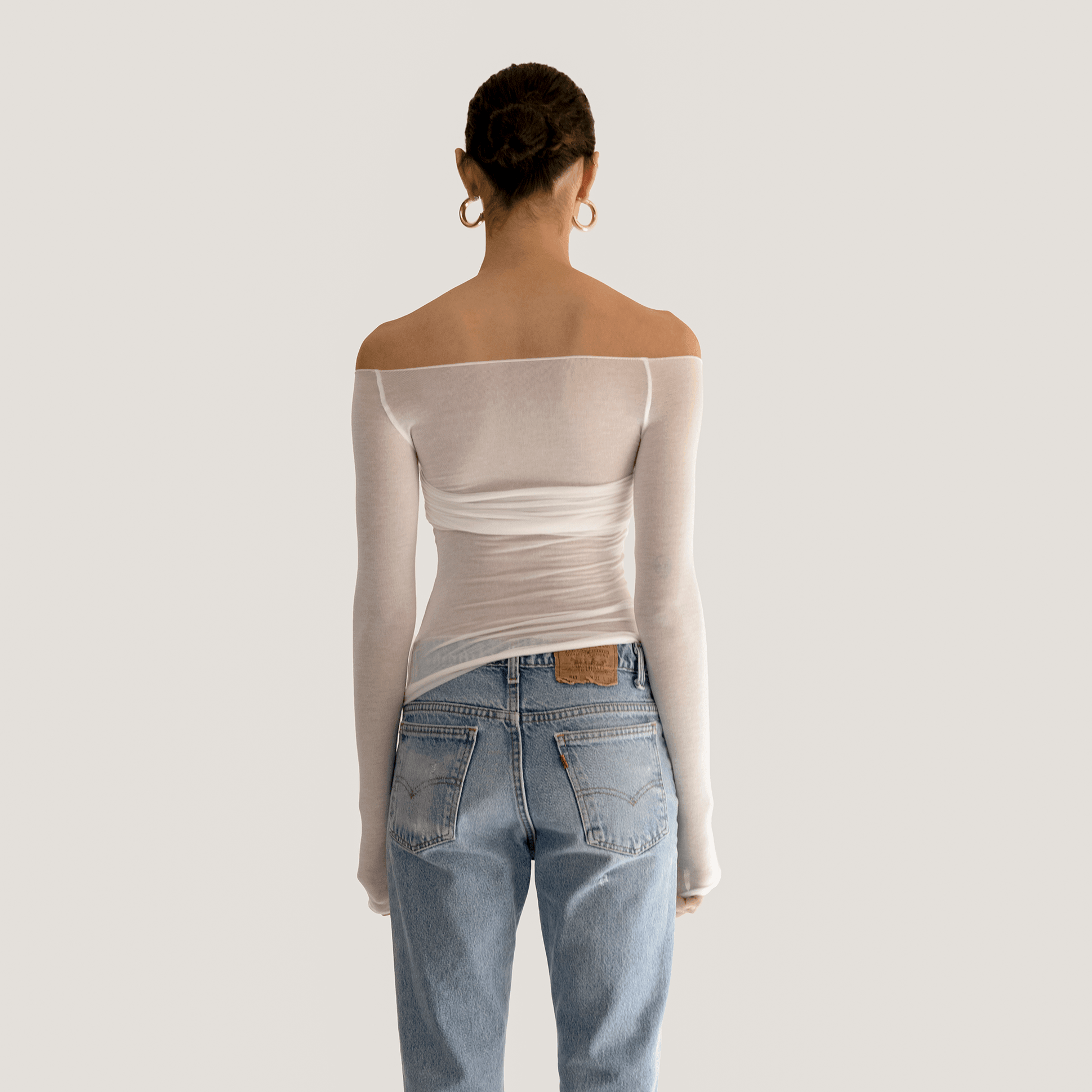 Faded Love Mesh Off Shoulder Top - Seldom Seen Styles