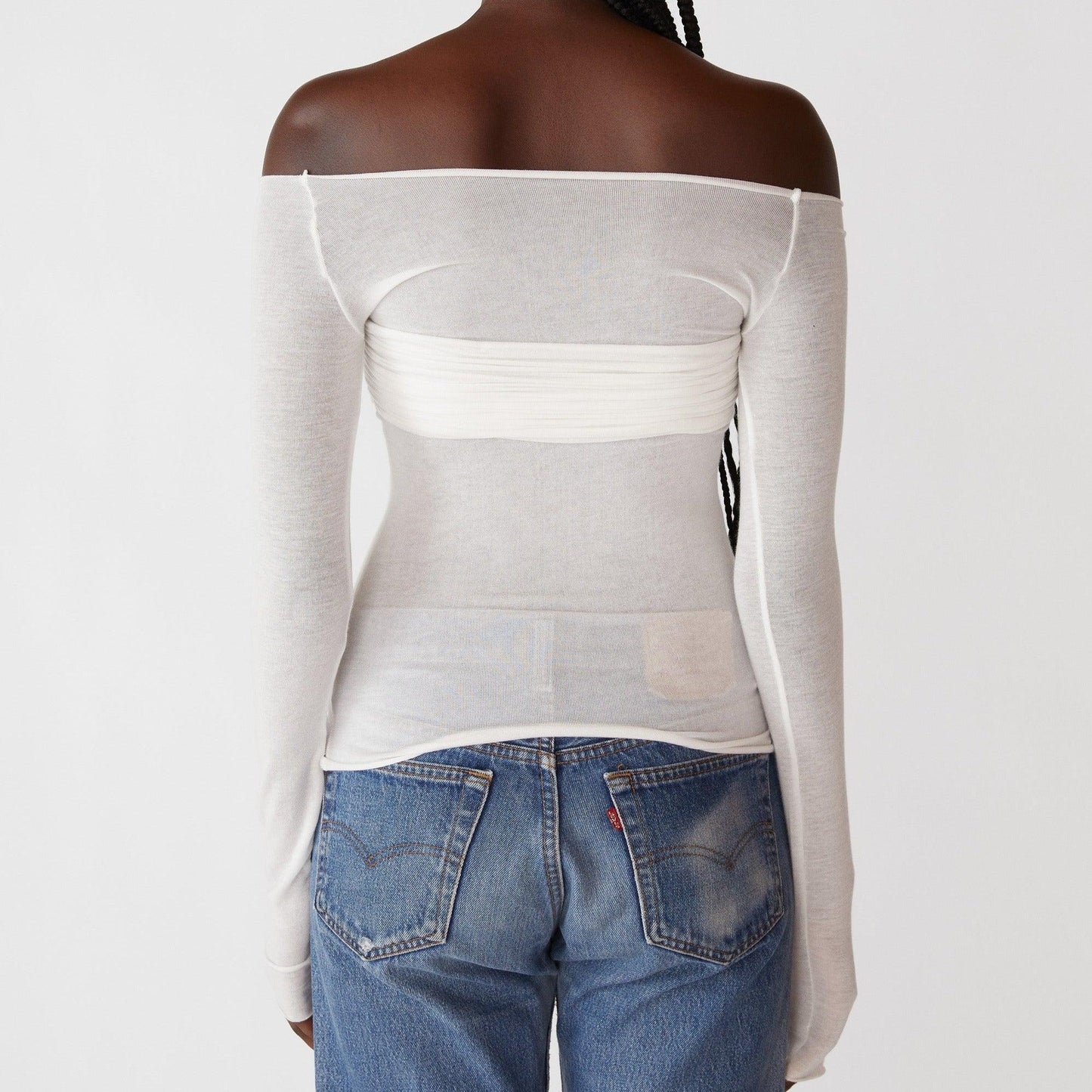 Faded Love Mesh Off Shoulder Top - Seldom Seen Styles