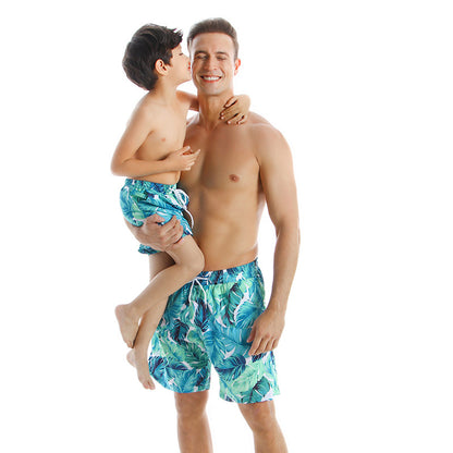 Family Matching Bathing Suits Leaves Print 2 Pieces Swimsuits Sets Couples Swimwear Ruffle Mommy and Me Bathing Suits - Seldom Seen Styles