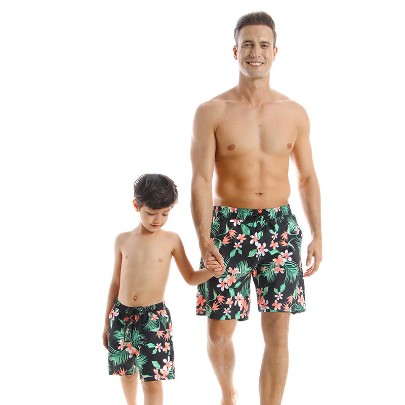 Family Matching Bathing Suits Leaves Print 2 Pieces Swimsuits Sets Couples Swimwear Ruffle Mommy and Me Bathing Suits - Seldom Seen Styles