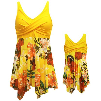 Family Matching Swimsuit Summer Beach Push Up Bikini Set Hawaii Holiday Monokini Swimwear - Seldom Seen Styles