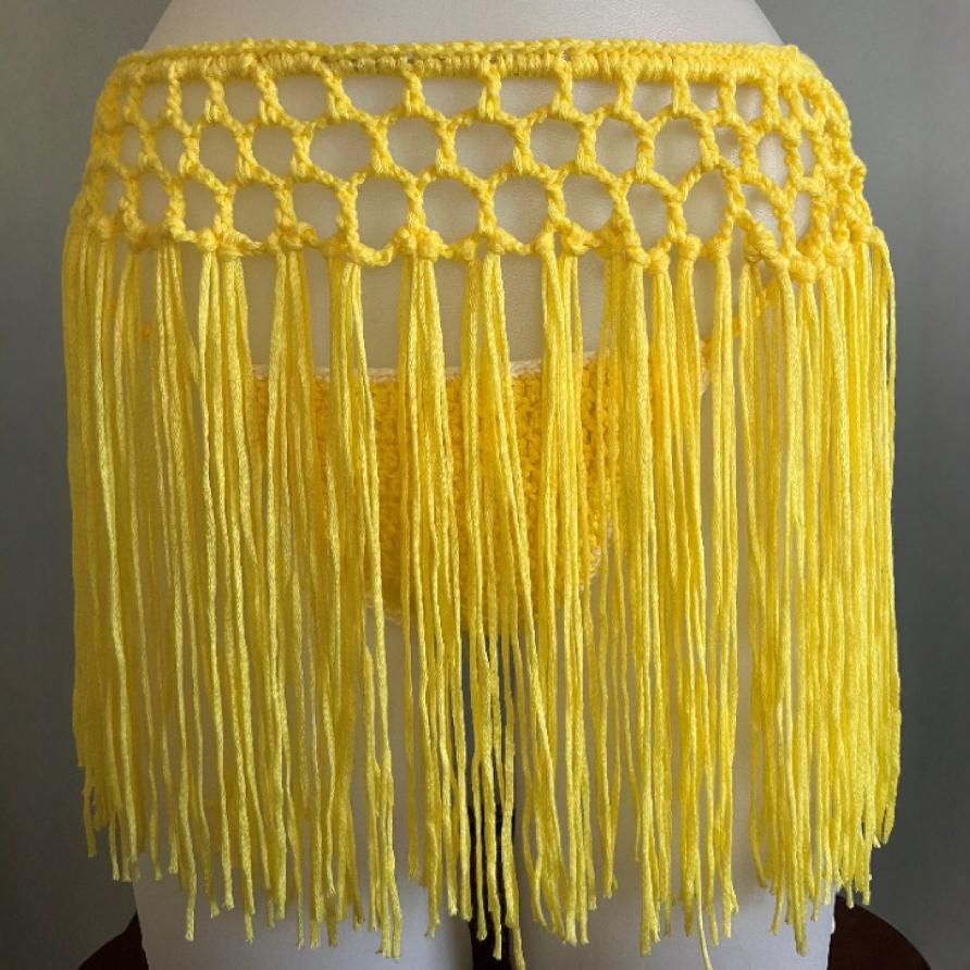 Fashion Sexy Hollow Out Hand-Crocheted Tassel Beach Cover-Up Dress Factory Original - Seldom Seen Styles