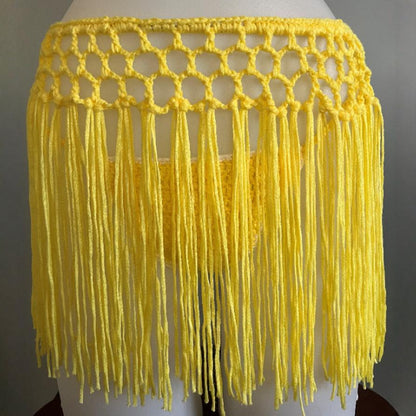 Fashion Sexy Hollow Out Hand-Crocheted Tassel Beach Cover-Up Dress Factory Original - Seldom Seen Styles