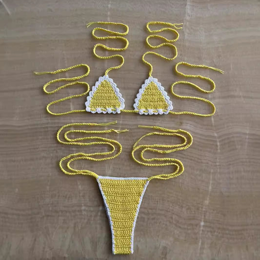 Fashion Trend Hand-Crocheted Bikini Swimwear Beach Summer Factory Original Women's Clothing - Seldom Seen Styles