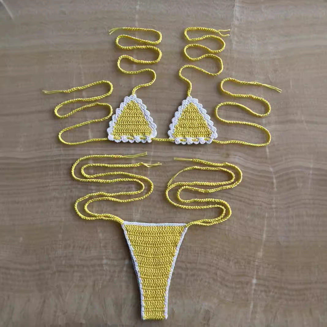Fashion Trend Hand-Crocheted Bikini Swimwear Beach Summer Factory Original Women's Clothing - Seldom Seen Styles