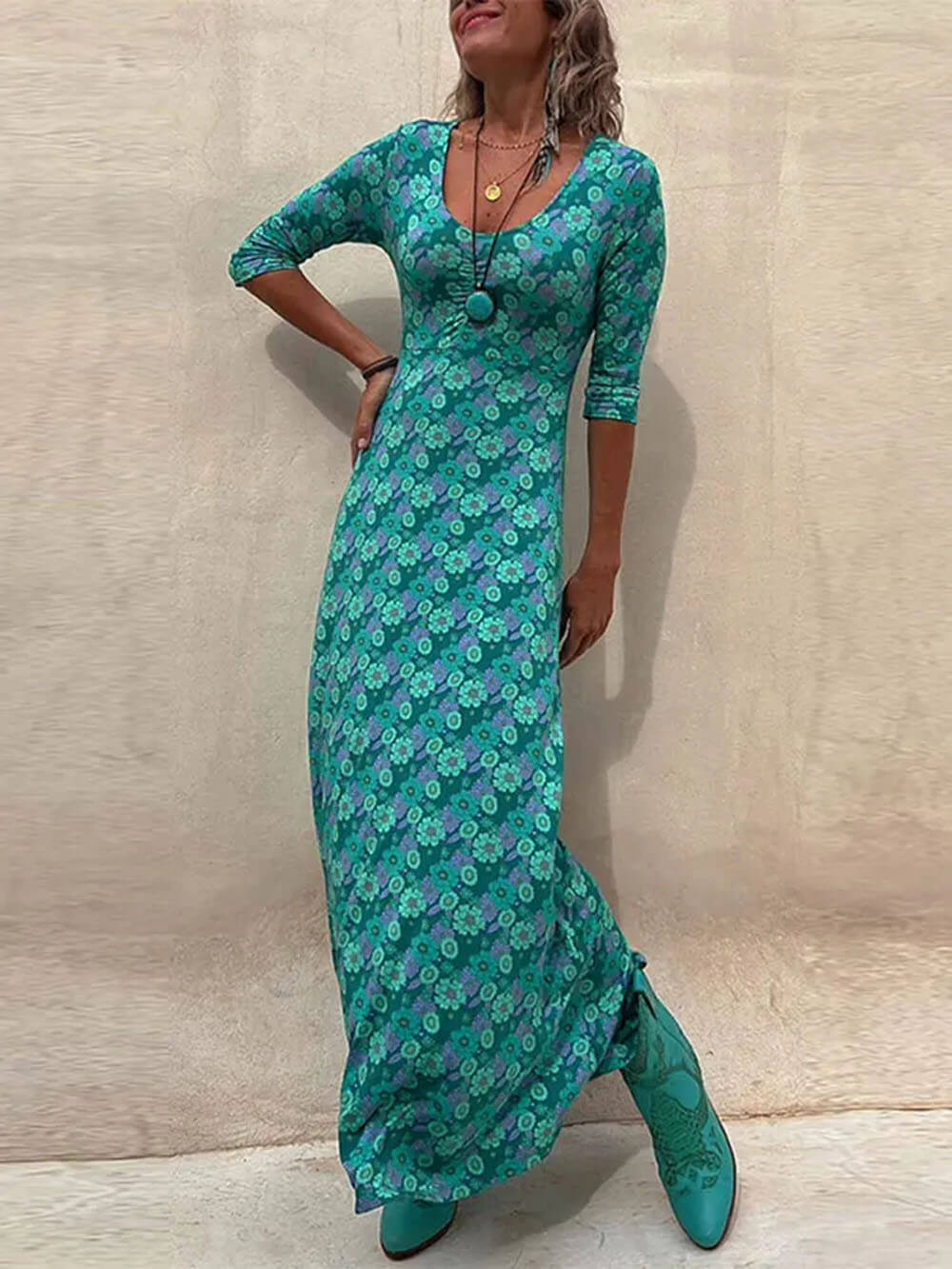 Floral Print Midi Dress - Seldom Seen Styles