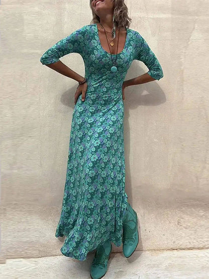 Floral Print Midi Dress - Seldom Seen Styles