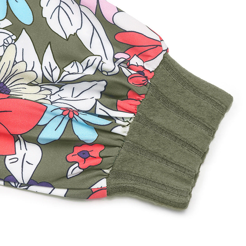 Floral Tops for Women Patchwork Long Sleeve Ribbed Blouses Crewneck Striped Crochet Print Shirts Lace Knit Sweaters - Seldom Seen Styles