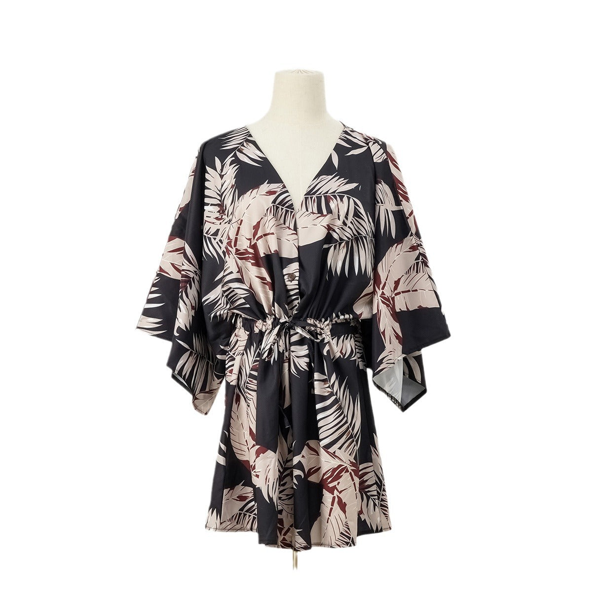 Floral summer dress everyday casual dresses with sleeves Print Five-Quarter Sleeve Dress - Seldom Seen Styles
