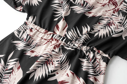 Floral summer dress everyday casual dresses with sleeves Print Five-Quarter Sleeve Dress - Seldom Seen Styles