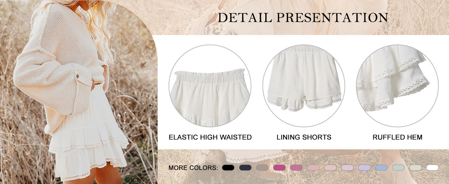 Boho Ruffle Skorts - Seldom Seen Styles