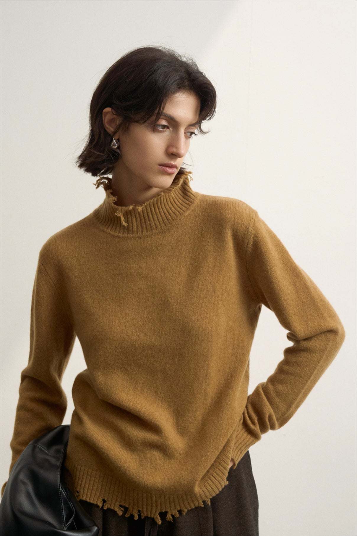 Fringed High NeckSweaters for Women Turn-Down Collar Solid Women Thicken Warm Pullovers Sweater - Seldom Seen Styles