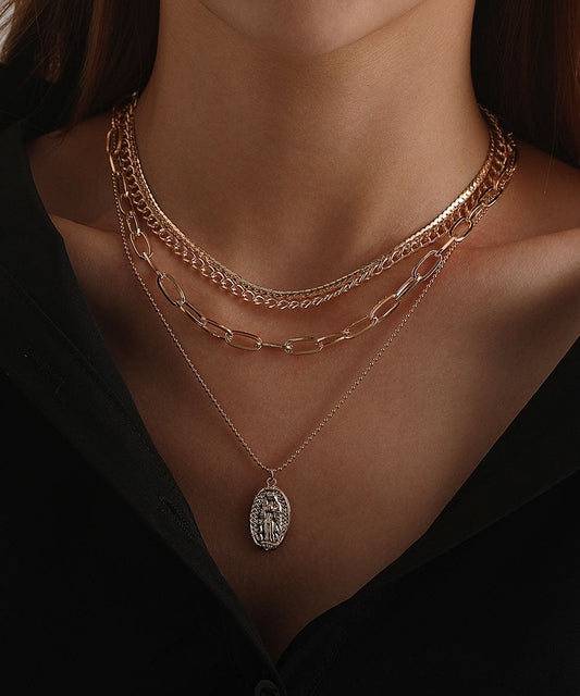 Goldtone Layered Charm & Pendant Necklace - Seldom Seen Styles