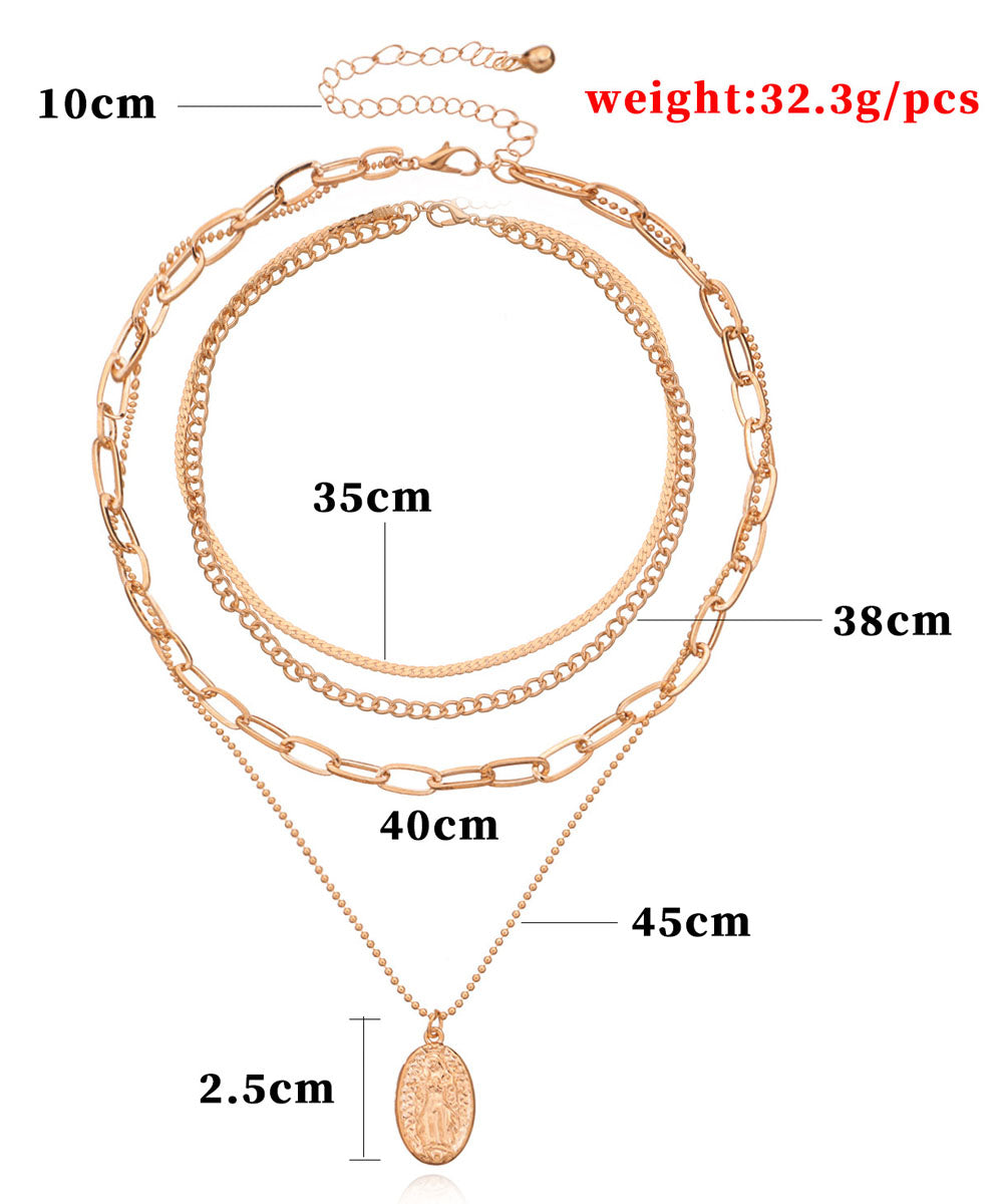 Goldtone Layered Charm & Pendant Necklace - Seldom Seen Styles