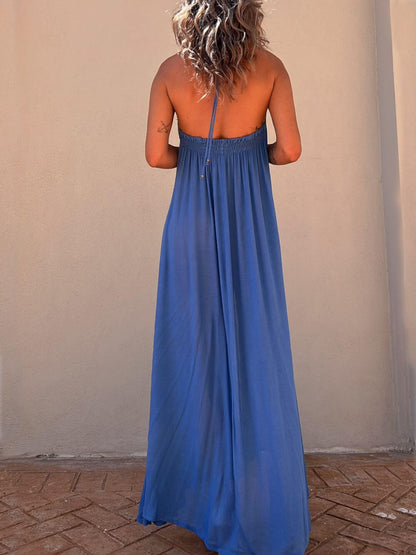 Halter Neck Casual Resort Maxi Dress - Seldom Seen Styles