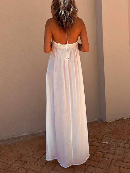 Halter Neck Casual Resort Maxi Dress - Seldom Seen Styles