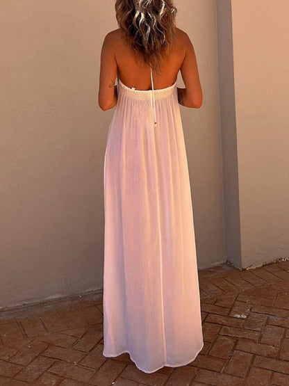 Halter Neck Casual Resort Maxi Dress - Seldom Seen Styles