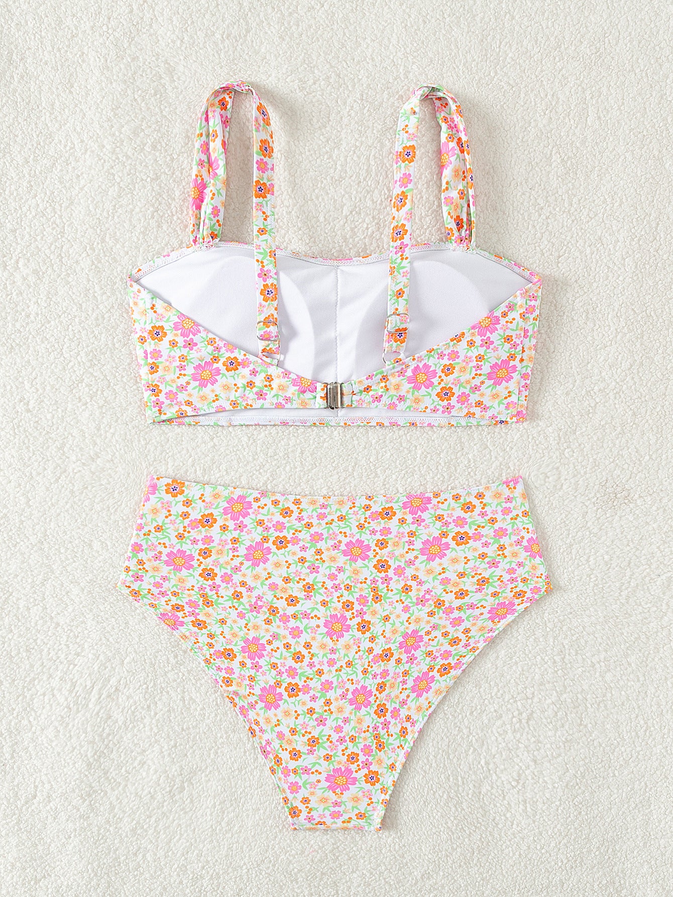 Herseas 2 Piece High Waisted Bikini Set for Waomen 2025 Spaghetti Straps Swim Top with Reversible Bottom Bathing Suit - Seldom Seen Styles