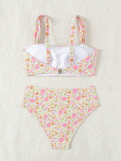 Herseas 2 Piece High Waisted Bikini Set for Waomen 2025 Spaghetti Straps Swim Top with Reversible Bottom Bathing Suit - Seldom Seen Styles