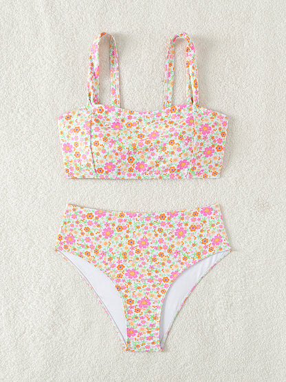 Herseas 2 Piece High Waisted Bikini Set for Waomen 2025 Spaghetti Straps Swim Top with Reversible Bottom Bathing Suit - Seldom Seen Styles