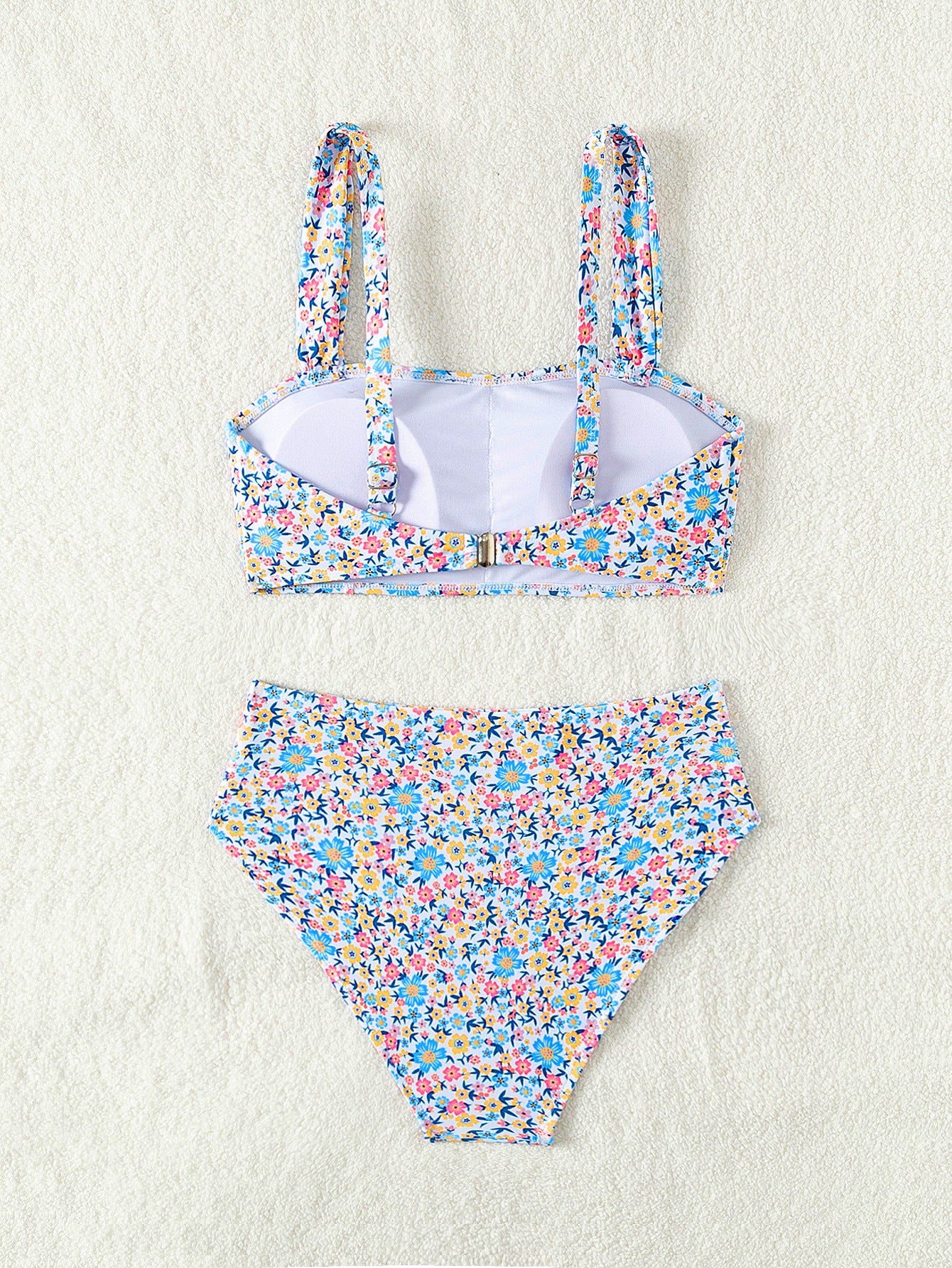 Herseas 2 Piece High Waisted Bikini Set for Waomen 2025 Spaghetti Straps Swim Top with Reversible Bottom Bathing Suit - Seldom Seen Styles