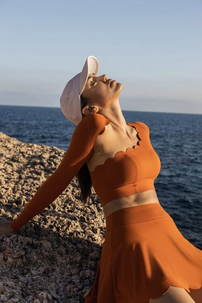 High-Waist A-line Tennis Skirt