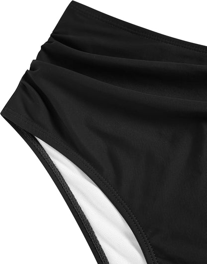 High Waisted Bikini Sets for Women Tummy Control Swimsuits Tie Knot High Rise 2025 Two Piece Bathing Suits - Seldom Seen Styles